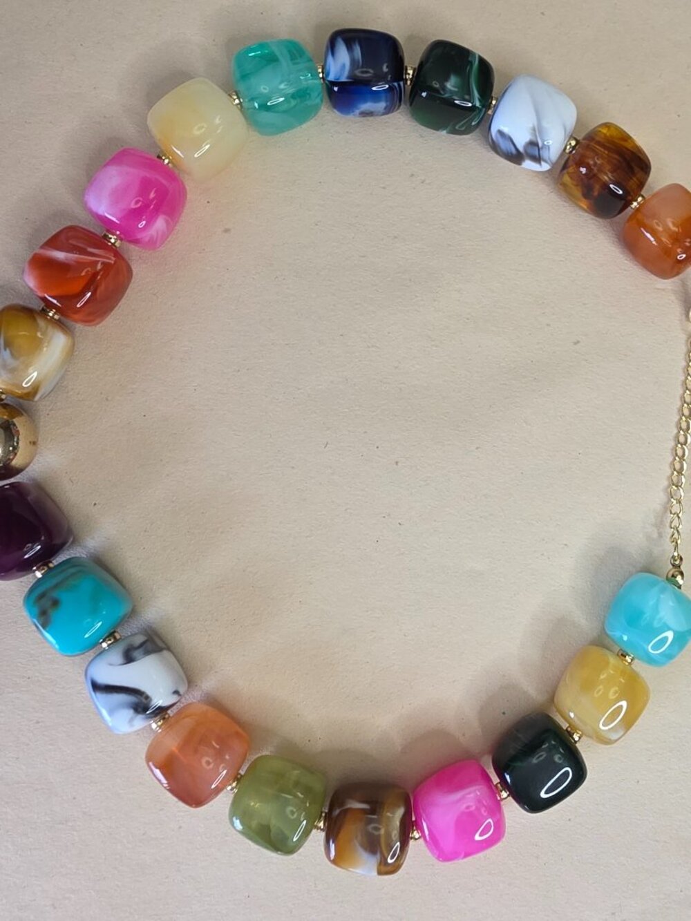 Chunky Necklace -Adjustable beaded necklaces for women Jewelry Gift